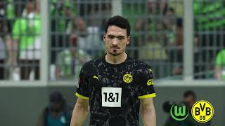 Wolfsburg vs Borussia Dortmund Highlights  Bundesliga 202324  PES 21 [upl. by Bogey]