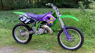 1996 Kawasaki KX125 Restoration And First Start  Drive by [upl. by Nanyk369]