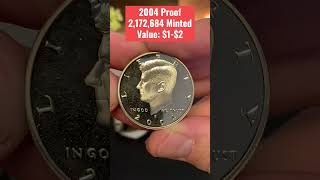 Proof Kennedy Half dollar found in bank rolls numismatics coinrollhunting [upl. by Martinic]