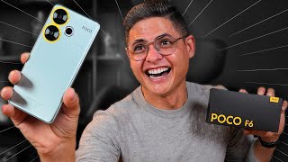 CHEGOU Xiaomi POCO F6 5G com 12GB de RAM e 512GB de ROM Unboxing e Impressões [upl. by Atteynad]