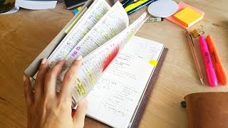 Midori Travelers Notebook How I Bullet Journal [upl. by Aibat]