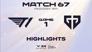 Highlights T1 vs GEN  Game 1  Tuần 7 Ngày 4  LCK Mùa Xuân 2024 [upl. by Mathi]