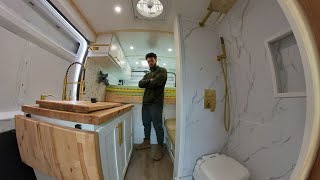 From Cargo Van to Home on Wheels Cozy DIY Van Tour [upl. by Joachima]