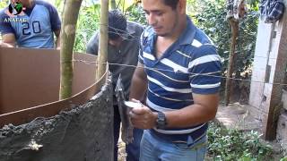 construcción de un mini tanque de ferro cemento y un resumidero de agua [upl. by Ronoc]