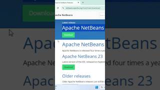 How to download Netbeans IDE shortsfeed shorts viral trending coding javaide [upl. by Alidus790]