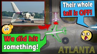 Delta PLANES COLLIDE at Atlanta  quotThe whole tail is offquot [upl. by Bethena]