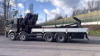 MAN TGS 35510 8x4 Hiab 8588 plus Jib Aufbau Truck Solutions [upl. by Madlin]