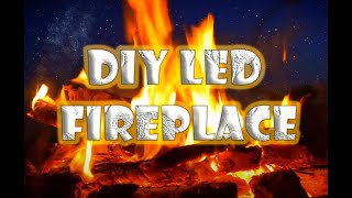 DIY fireplace with LEDs [upl. by Haelam]