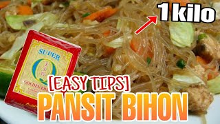 1 KILO Pansit Bihon Recipe   EASY TIPS  How to cook PANSIT BIHON  PANSIT RECIPE [upl. by Rosane712]