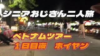 ベトナムツアー シニアおじさん二人で参加 １日目夜 ホイアン [upl. by Wyck]