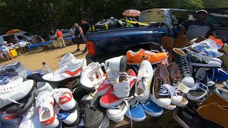 NIKES FROM THE 80s SITTING AT THE FLEA MARKET 3 SAMPLE SALE ALMOST KNOCKED ME OUT NINTENDO IN BOX [upl. by Darnok]