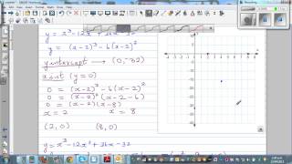 Finding intercepts stationary points and point of inflection using calculus and from table [upl. by Anihtyc]