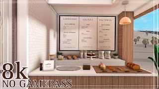 8k STARTER REALISTIC CAFE  NO GAMEPASS BLOXBURG BUILD  ROBLOX  MINIMALIST [upl. by Htidirrem]