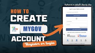 mygov account kaise banaye  How to create Mygov account  Mygov login [upl. by Ilaire]