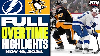 Tampa Bay Lightning at Pittsburgh Penguins  FULL Overtime Highlights  November 19 2024 [upl. by Wivinah649]