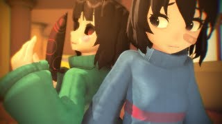 MMD x Undertale Wolf in Sheeps Clothing RUS COVER [upl. by Reyotal]