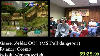 The Legend of Zelda Ocarina of Time Speedrun in 23500 live at AGDQ2012 [upl. by Llirred]