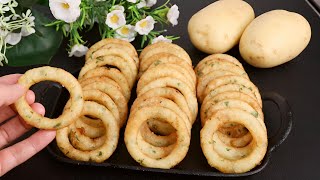 When you have 3 potatoes make these crispy potato rings so delicious that I cook almost everyday [upl. by Demmahum]