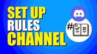 How To Set Up Discord Rules Channel StepbyStep Guide [upl. by Christabelle]