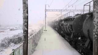 8500호대 전기기관차 견인 벌크시멘트 화물열차snow train [upl. by Haroppiz]