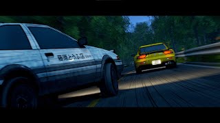 Initial D Legend Stage «Kansei Dorifto» BLENDER CINEMATIC [upl. by Cherie516]