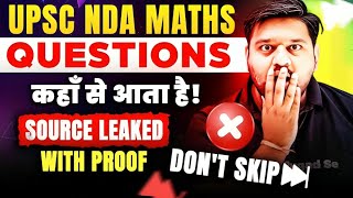 NDA में Questions यहां से आते है  With Proof  😱 NDA Maths Preparation 🔥 [upl. by Toma595]