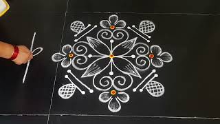 daily use rangoli rangoli 33dots rangoli design rangoli kolam muggulu Anusworld [upl. by Leoy]