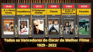 Todos os Vencedores do OSCAR de Melhor Filme  1929  2022 [upl. by Arakaj361]