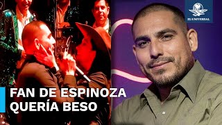 Espinoza Paz “huye” de fan que insistía en besarlo [upl. by Sadie]