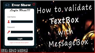 How to validate TextBox with MessageBox in C [upl. by Ailemak763]