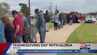 Gloria Kennard hosts 36th Thanksgiving meal for Bryan community [upl. by Jaunita580]