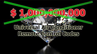 Universal Air Conditioner Remote Control Codes BIBIO [upl. by Marguerita948]