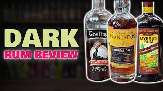 DARK RUM Comparison  Plantation vs Goslings vs Myers RUM REVIEW [upl. by Natalee]