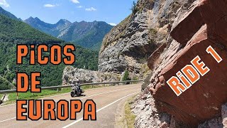 Motorcycle ride in the Picos de Europa Spain thé PICOS TRIANGLE  Mirador del Corzo and Fitu [upl. by Ameh760]