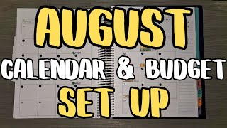 August 2024 Monthly Budget amp Calendar Set Up  Zero Based Budget  Budget With Me  Low Income [upl. by Robb721]