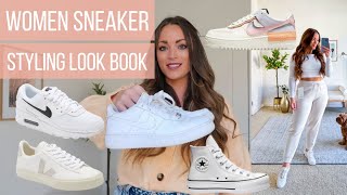 Women Sneaker Styling Haul  Sneaker Look book  Nike Adidas Veja Vans Converse [upl. by Emelun]