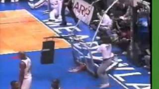 Shaq breaks backboard Gus Johnson Reenactment [upl. by Arikat]