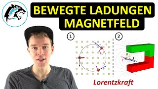 Bewegte Ladungen im Magnetfeld Lorentzkraft  Physik Tutorial [upl. by Dnalro]