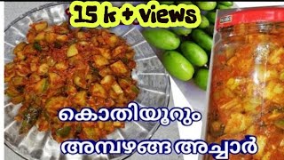 Preservatives ഓ അച്ചാറു പൊടിയോ ഒന്നും ചേർക്കാത്ത അമ്പഴങ്ങ അച്ചാർHOG PLUM PICKLE [upl. by Glynias109]