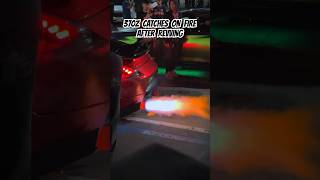 370z Catches on Fire after Revving carshorts carmeet 370z [upl. by Eitsrik678]