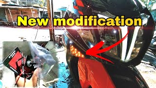 TVS Ntorq modification r15 indicator installing [upl. by Tibold]