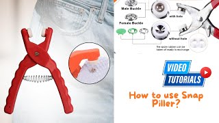 Easy TUTORIAL Attach snap button  Metal Snaps Buttons with Fastener Pliers Press Tool Kit [upl. by Harley]