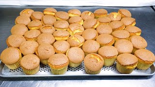 푹신푹신 카스테라 컵케이크 햄 치즈 에그 샌드위치 Fluffy Castella Cupcake Ham cheese Egg sandwich Korean Street Food [upl. by Solegnave888]