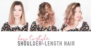 HOW TO STYLE SHOULDER LENGTH HAIR  flat iron tutorial [upl. by Atkinson]