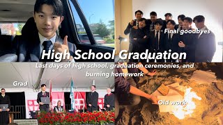 High School Graduation Vlog🥳🍾 final days of school grad events and burning old homework [upl. by Silvestro748]