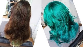 Cabelo Verde Turquesa passo a passo por Rafael Secolin [upl. by Llednav]