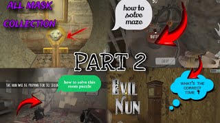 All MASK PICE COLLECTING FOR BALLON ESCAPE evilnun dangergamingzone youtubevideo horrorstories [upl. by Zannini]