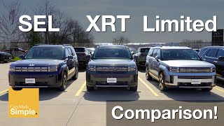 2025 Hyundai Santa Fe SEL vs XRT vs Limited  Side by Side Trim Comparison [upl. by Einitsed688]