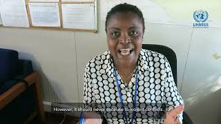 In South Sudan peace begins with UNMISS Civil Affairs Officer Adenike Onasoga Oluwakemi in Wau [upl. by Neirod]