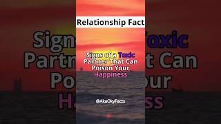 Signs of a Toxic Partner That Can POISON Your HAPPINESS toxicrelationship personalgrowth shorts [upl. by Bidget]